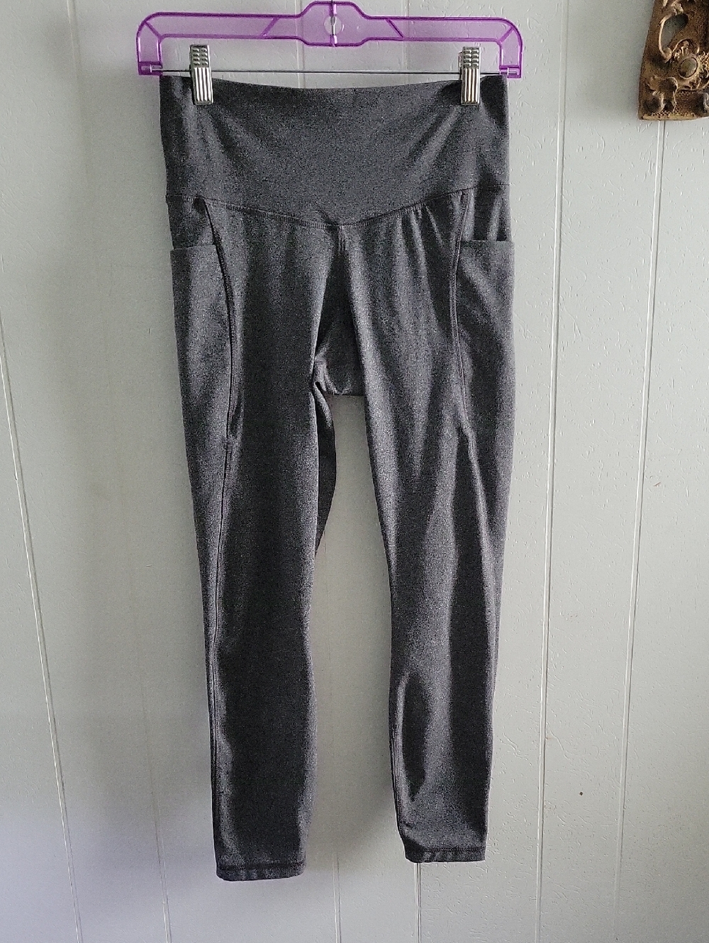 Women's High-Rise Dark Gray Pocket Leggings